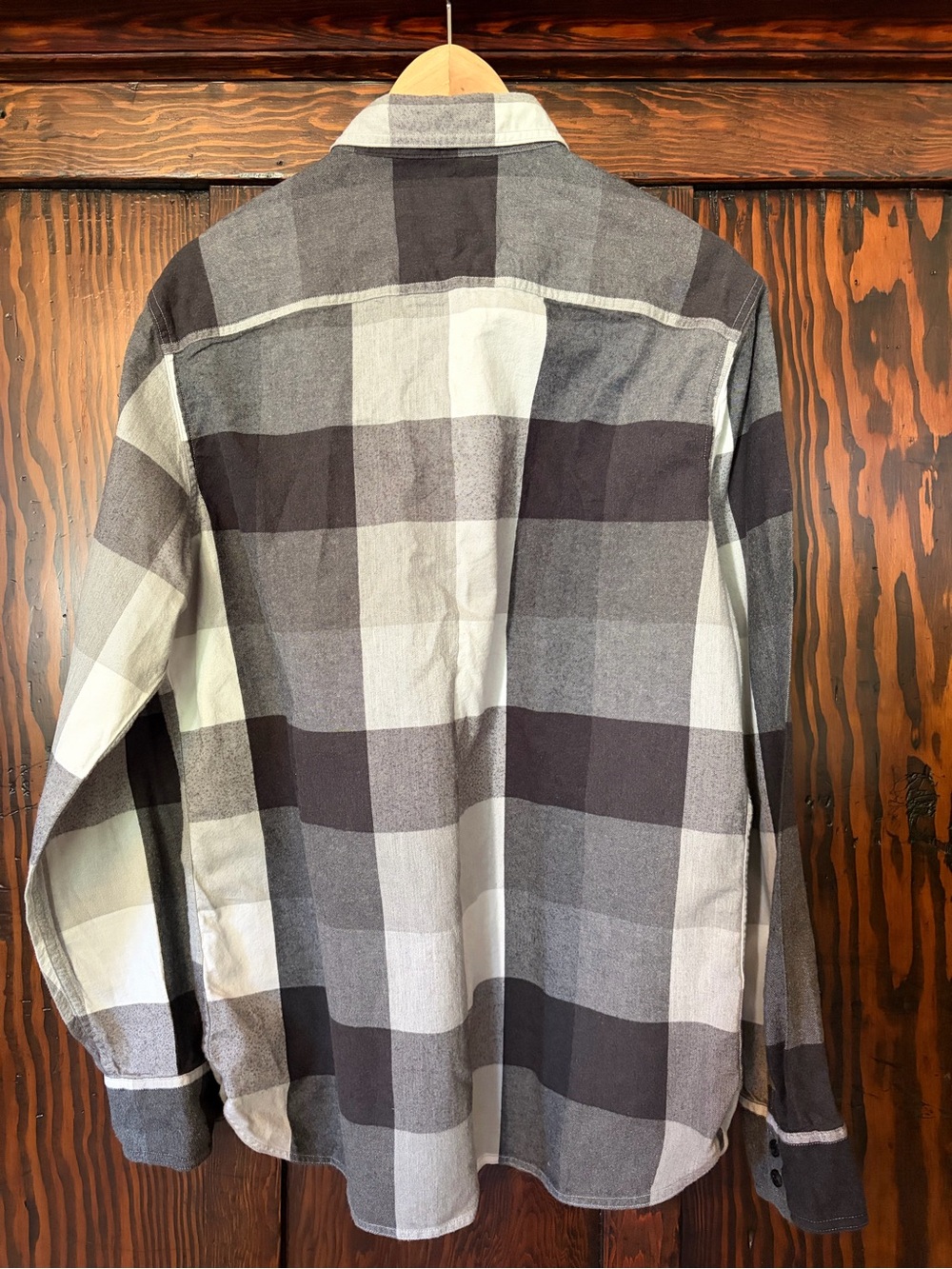 Nordstrom Men's Black & White Plaid Button-Down Shirt - Picture 2 of 4